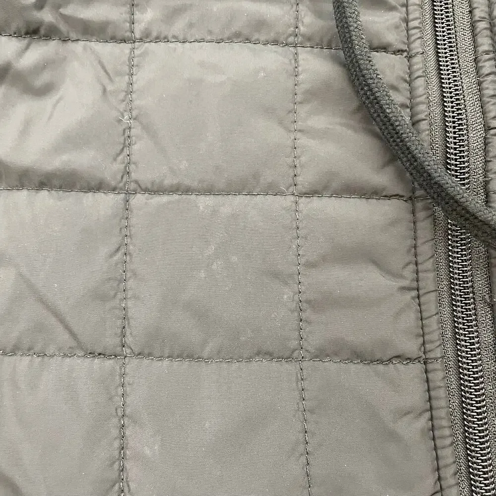 Michael Kors Quilted Hooded Puffer Vest Black Full Zip Women's Large